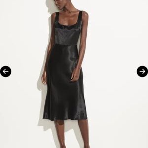 Vince Fitted Satin Slip Dress